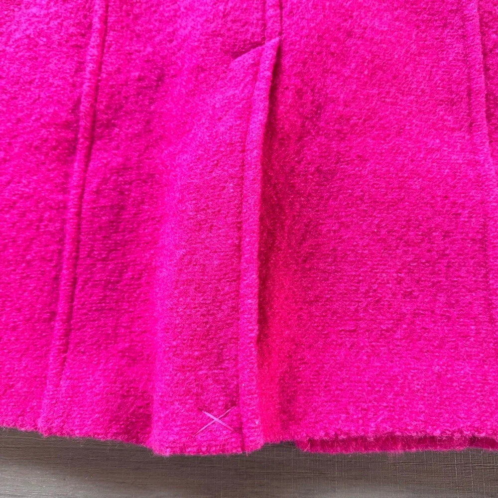 Appleseed's Petites Women’s Hot Pink‎ Boiled Wool Lined Pea Coat Size 12P